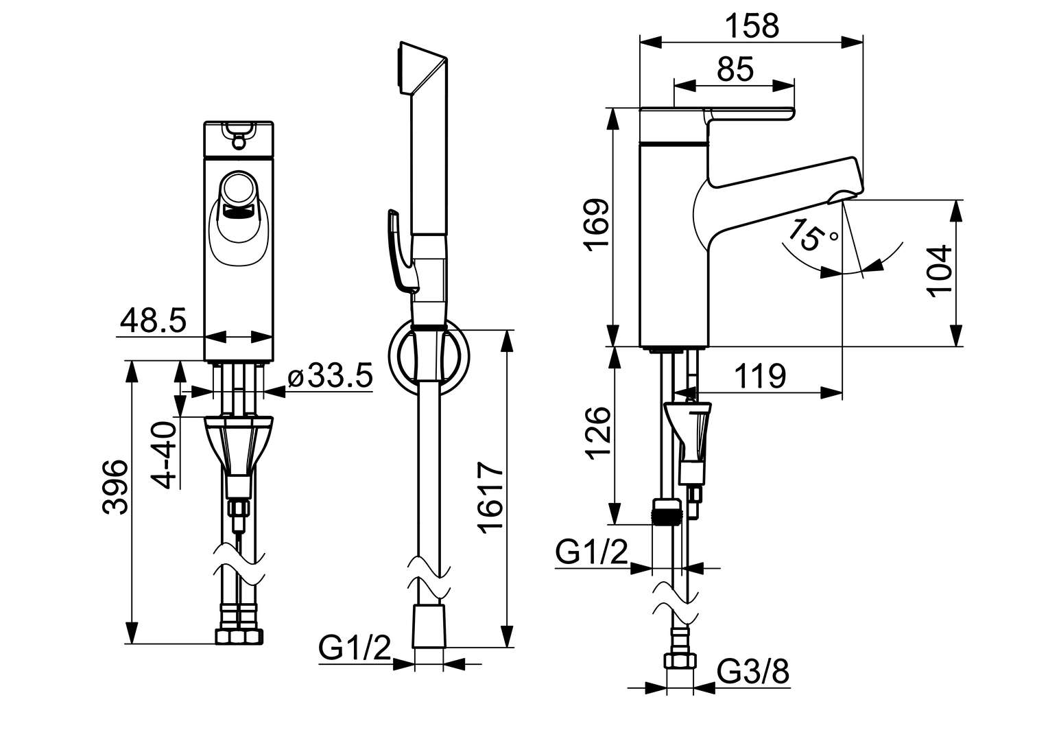 Oras Inspera - Washbasin faucet 3012F