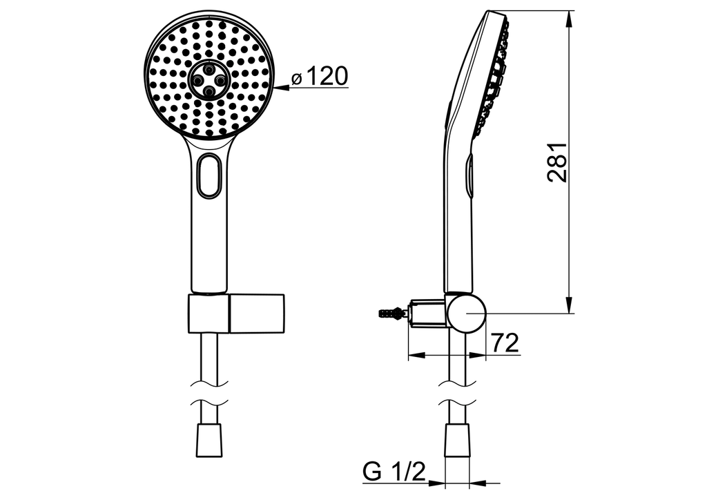 Oras Hydractiva - Hand shower set