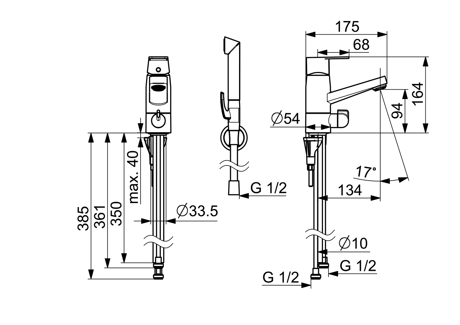 Oras Stela - Washbasin faucet with washing machine valve