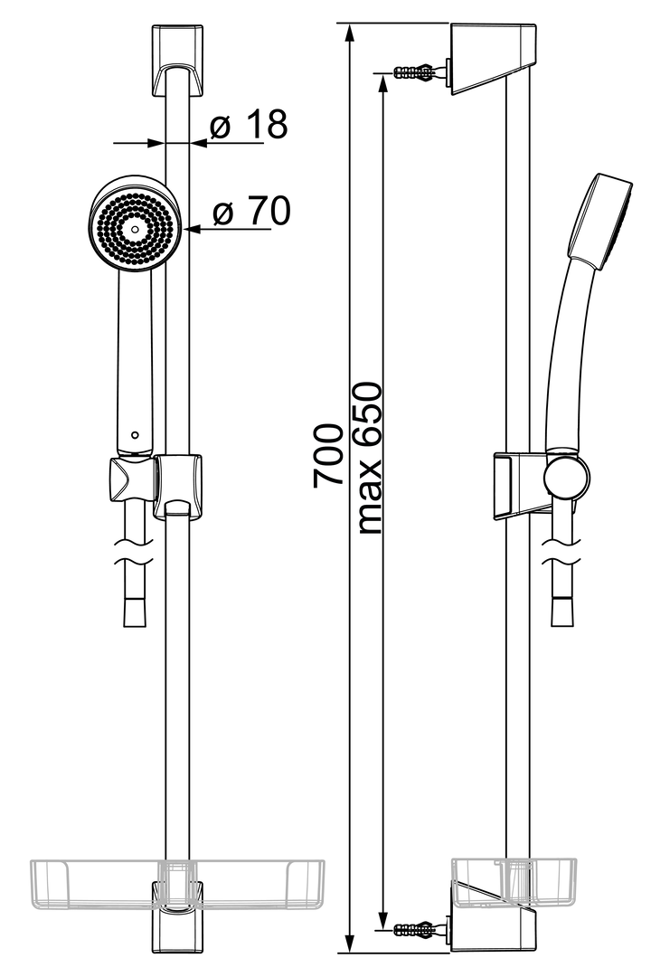 Oras Apollo - Shower set 520