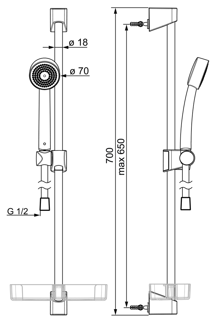 Oras Apollo - Shower set 530-11