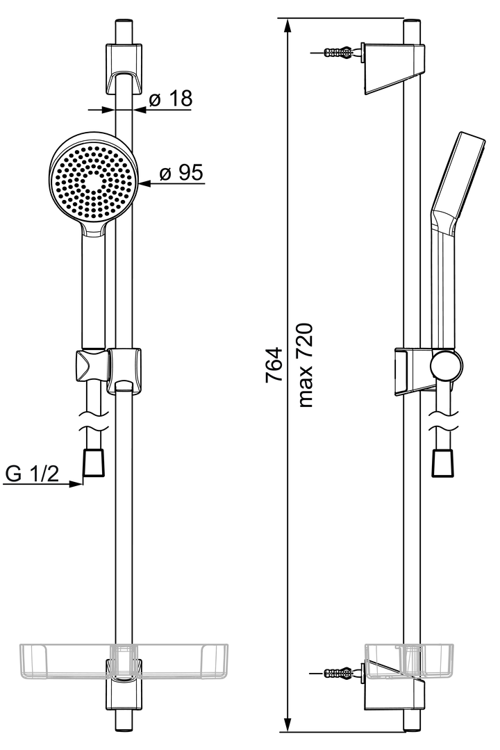 Oras Apollo - Shower set 542