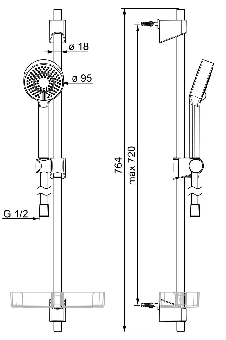 Oras Apollo - Shower set 544