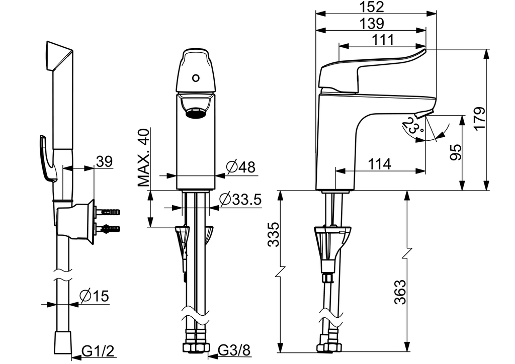 Oras Care - Washbasin faucet 5701f