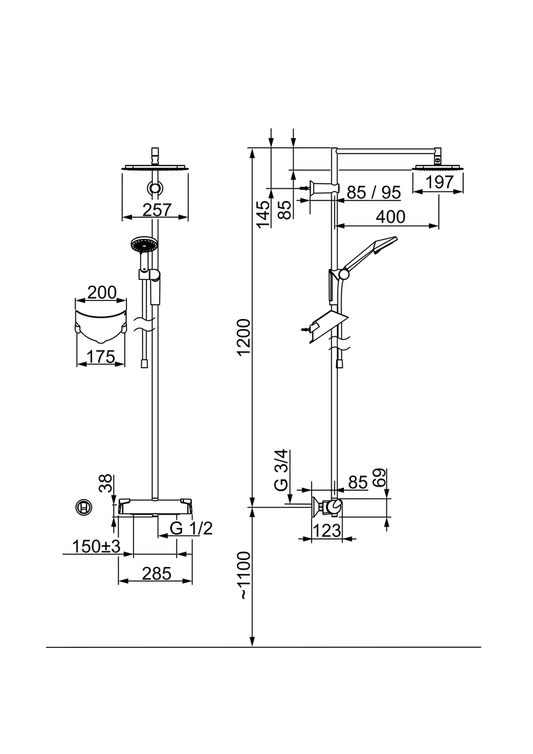 Oras Optima - Shower system 7192