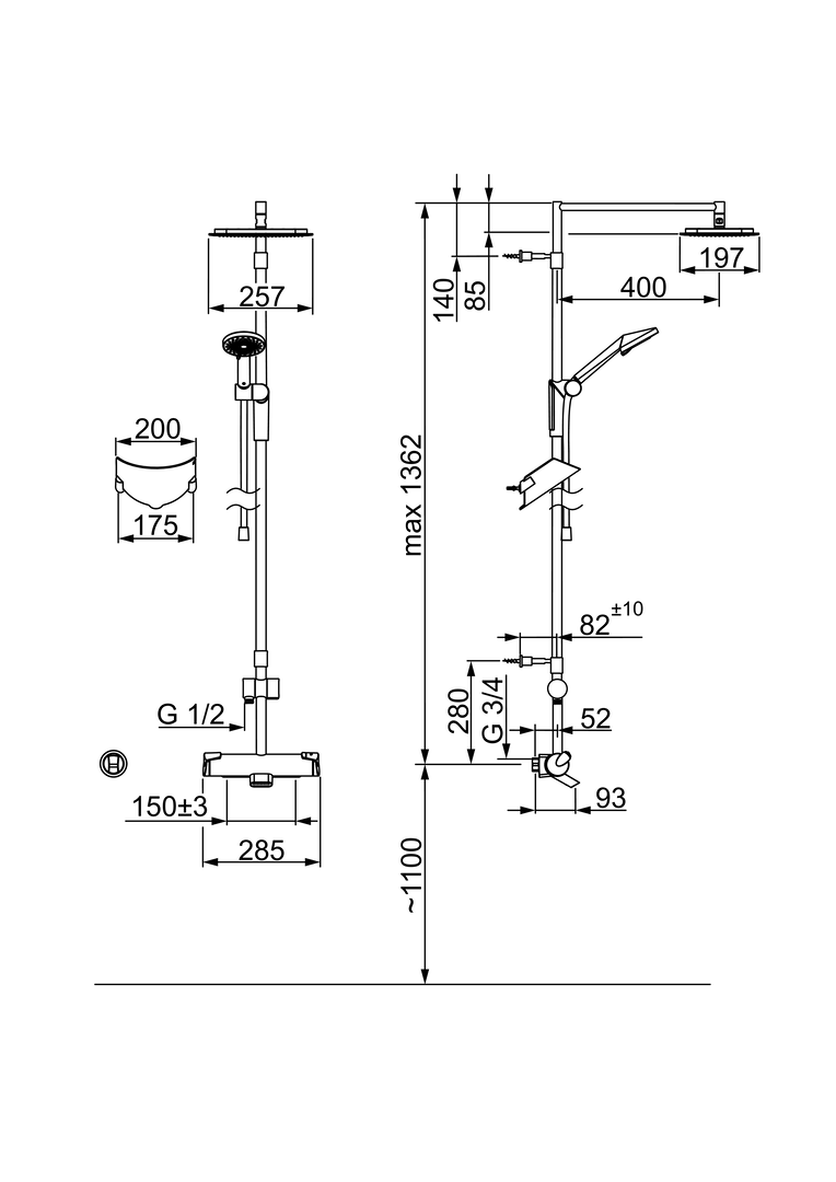 Oras Optima - Shower system 7193