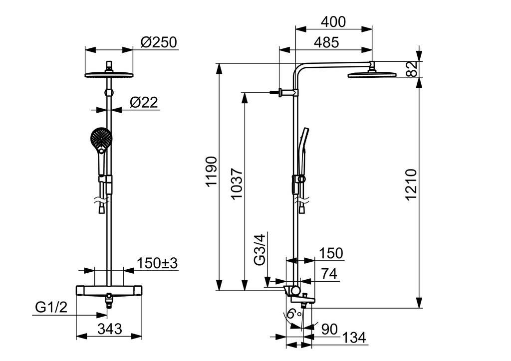 Oras Optima Style - Shower system 7193N