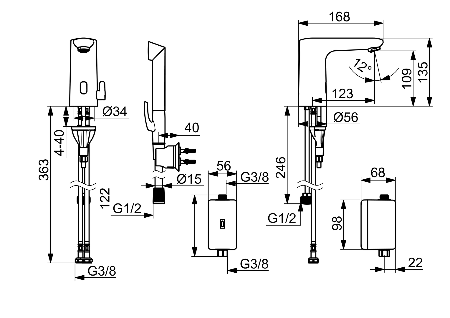 Oras Electra Digital+ - Washbasin faucet, Bluetooth 9282BFZ