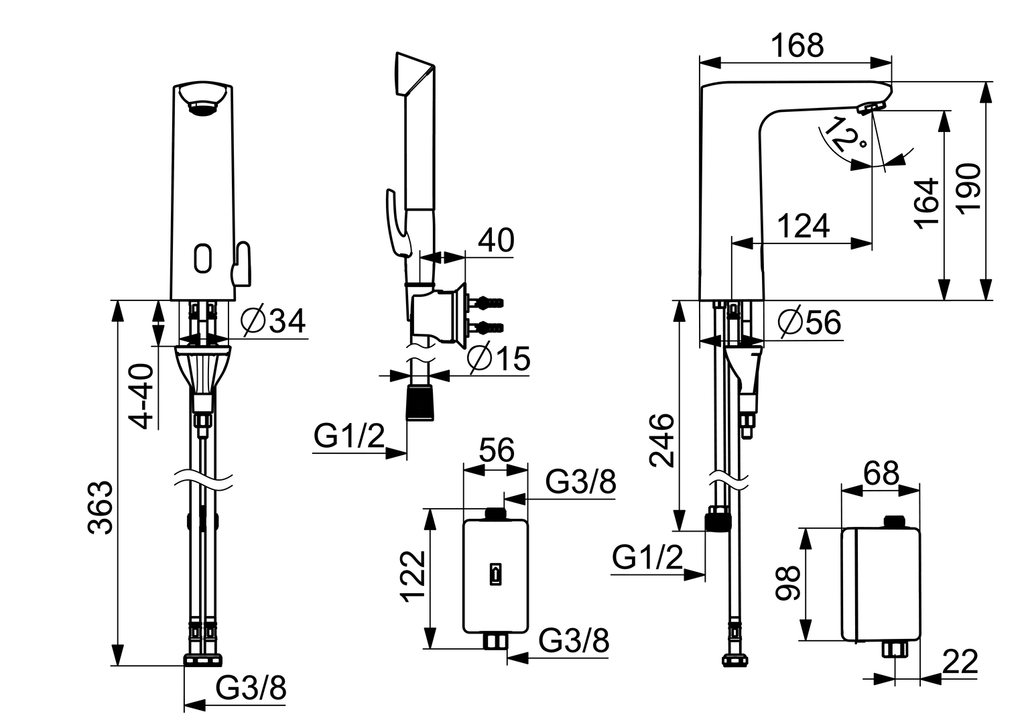 Oras Electra Digital+ - Washbasin faucet, Bluetooth 9382BFZ