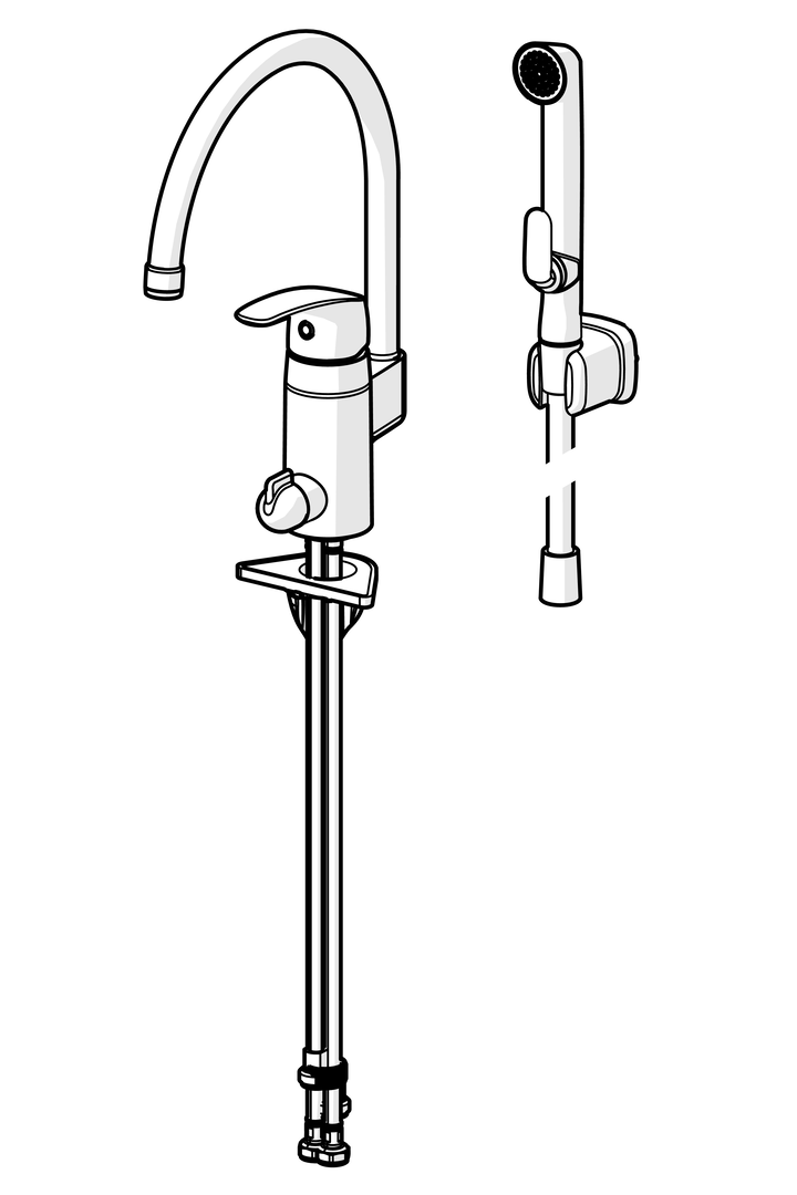 Oras Safira - Washbasin faucet with washing machine valve 1034F