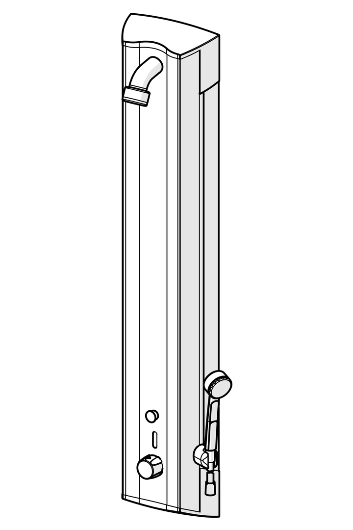 Oras Electra - Shower panel, 12 V 6662FTX