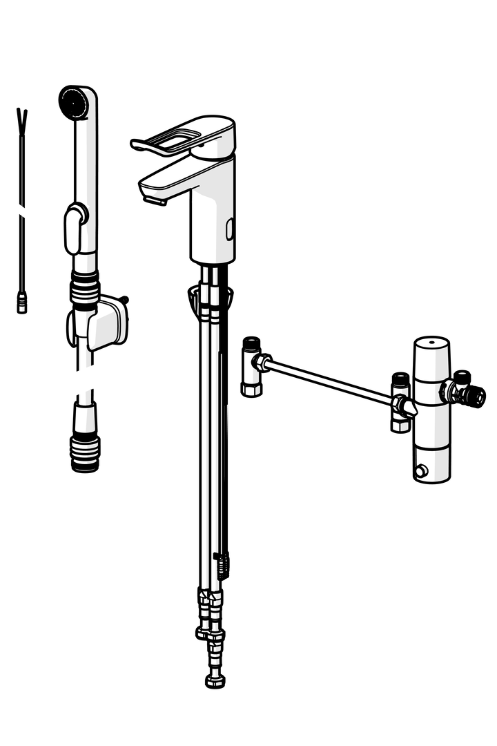 Oras Clinica Hybrid - Washbasin faucet, 230/9 V, Bluetooth 5601FZ
