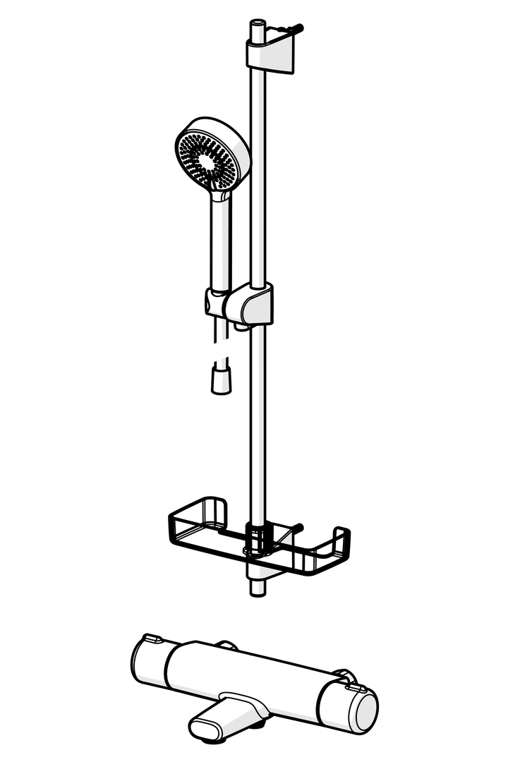 Oras Nova - Shower faucet with shower set 7453