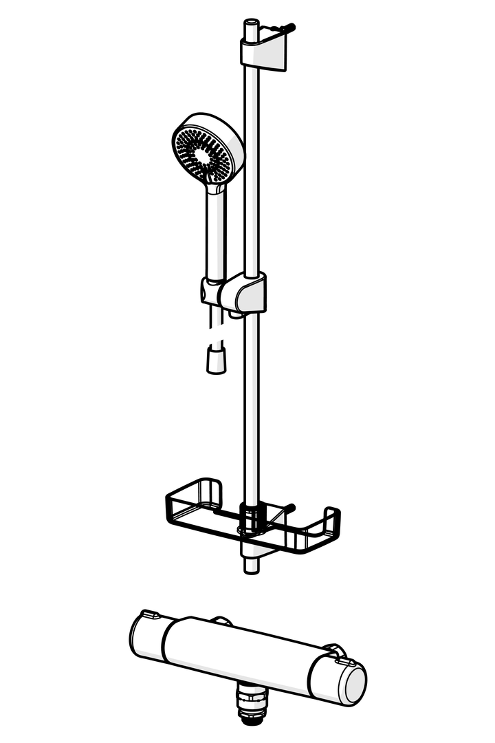 Oras Nova - Shower faucet with shower set 7455