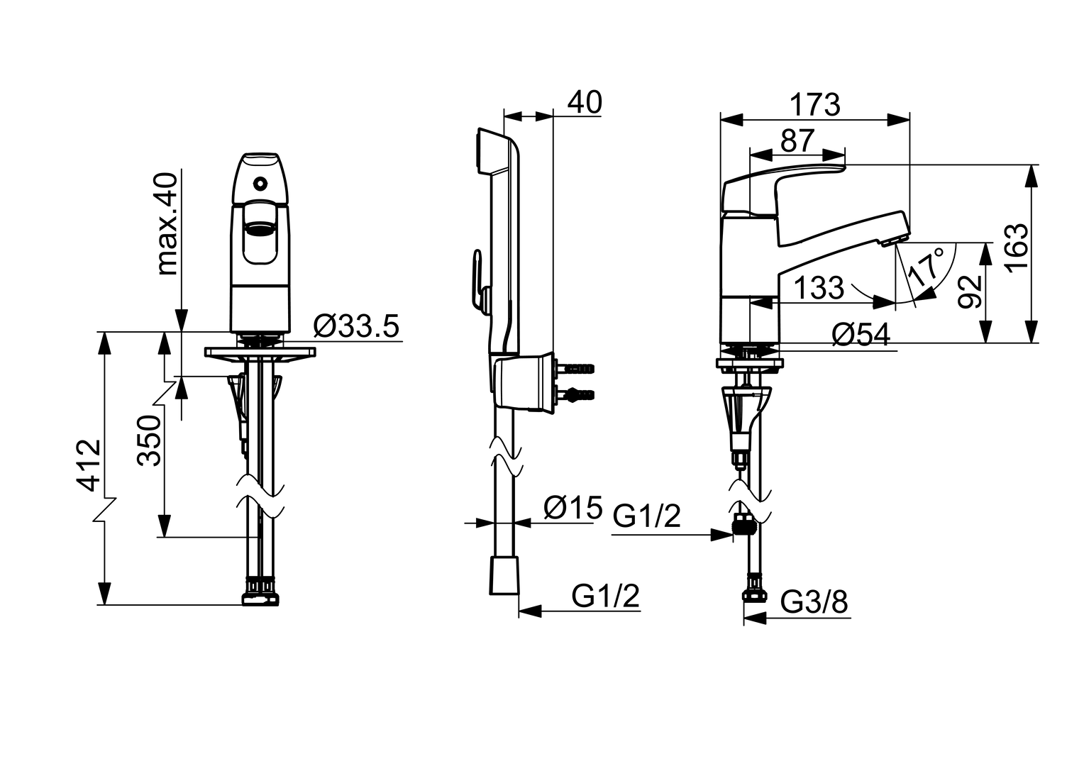Oras Safira - Washbasin faucet 1021F