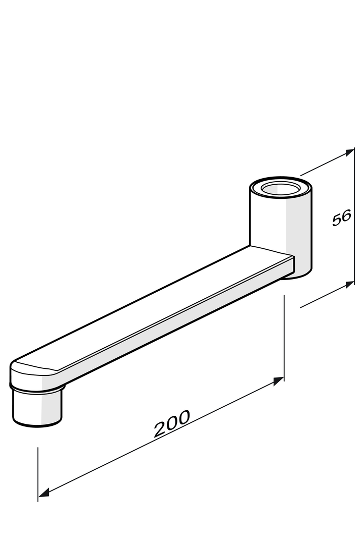 Oras Group - Spout, L=200