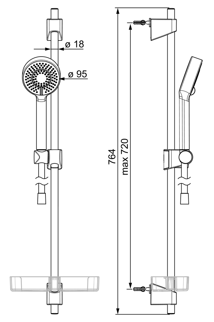 Oras Apollo - Shower set 544-33