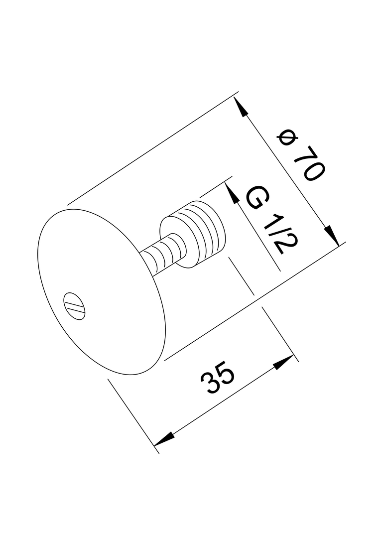 Oras - Cover plate, D70/G1/2