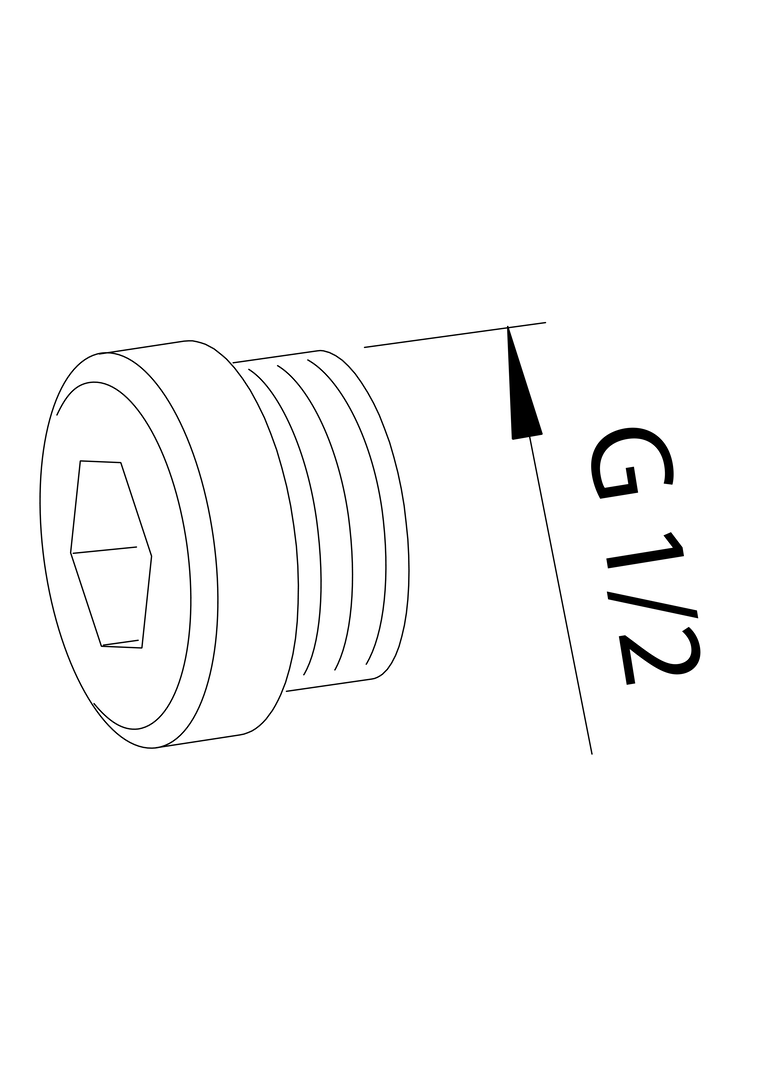 Oras - Hexagonal plug, G1/2