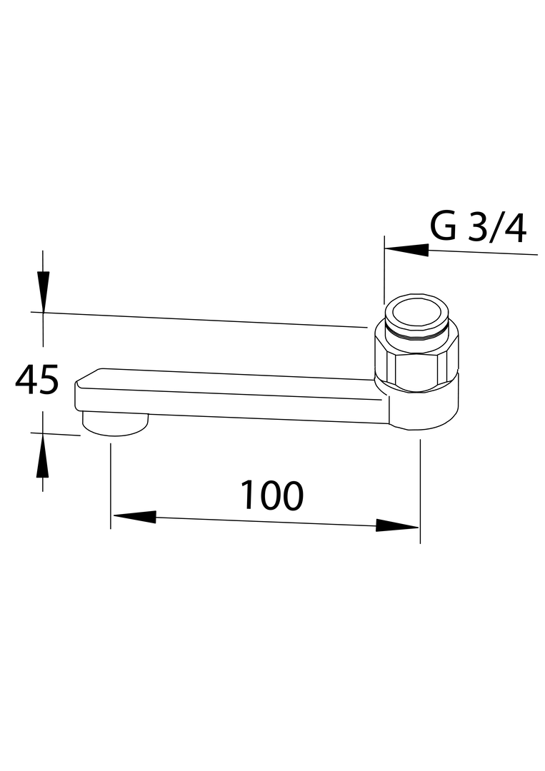 Oras - Swivel spout, L=100