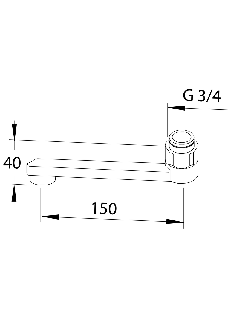 Oras - Swivel spout, L=150