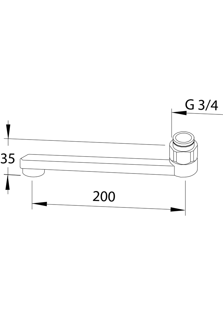 Oras - Swivel spout, L=200 211220
