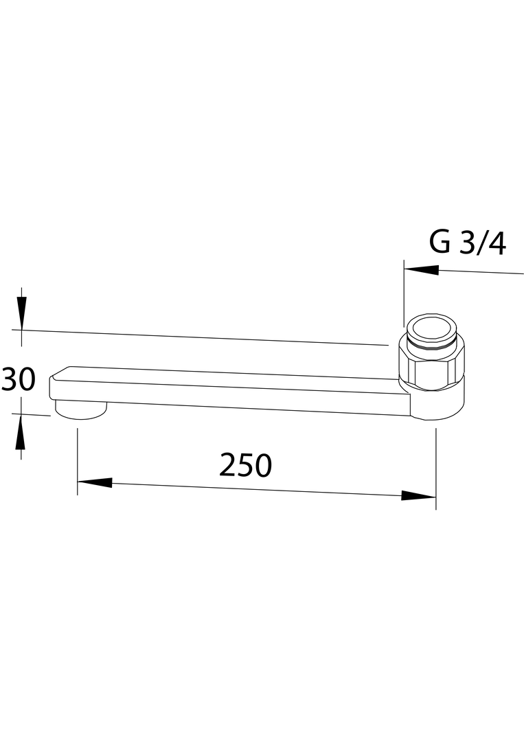 Oras - Swivel spout, L=250 211225