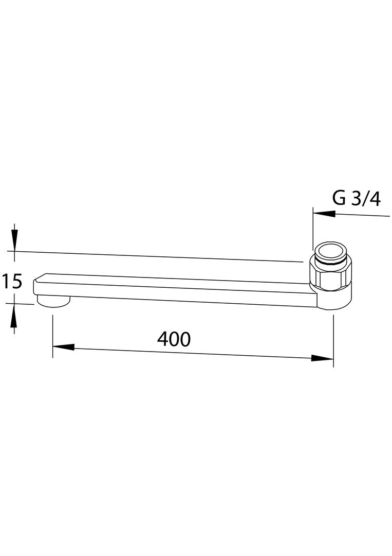 Oras - Swivel spout, L=400
