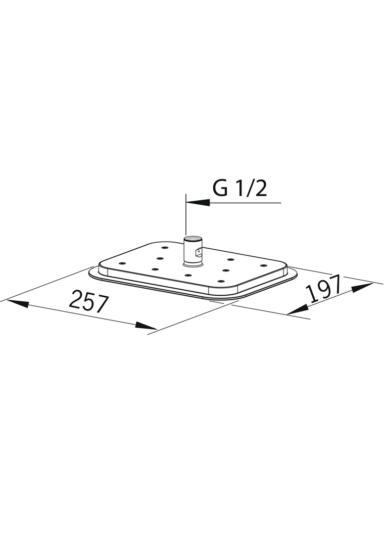 Oras Optima - Overhead shower, 257 x 197 mm