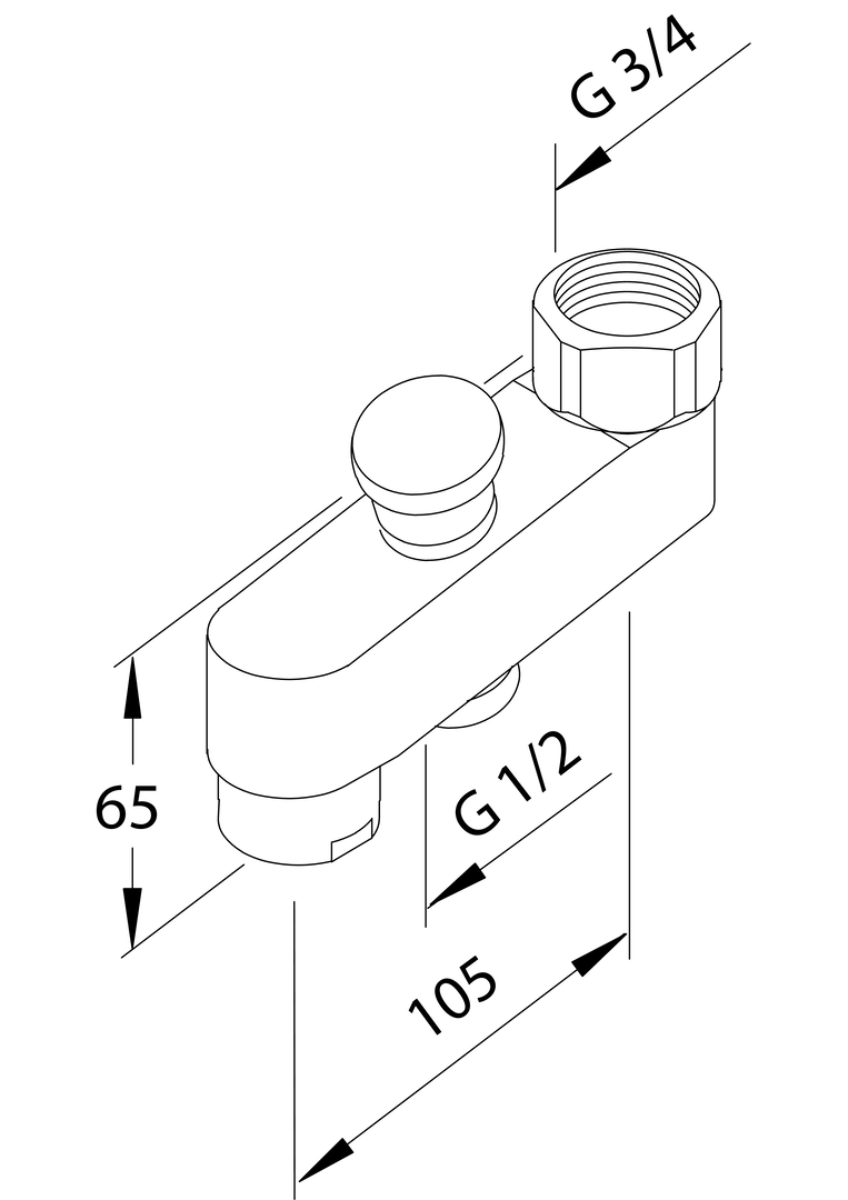 Oras - Diverter spout, L=105