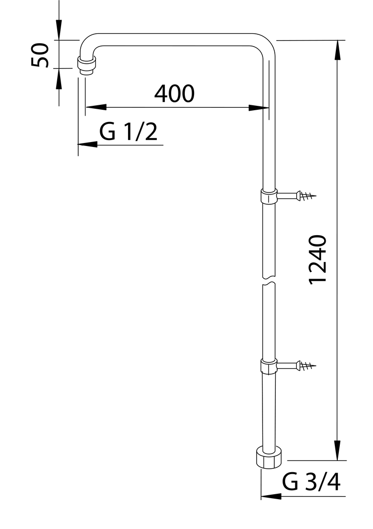 Oras - Shower pipe 231021