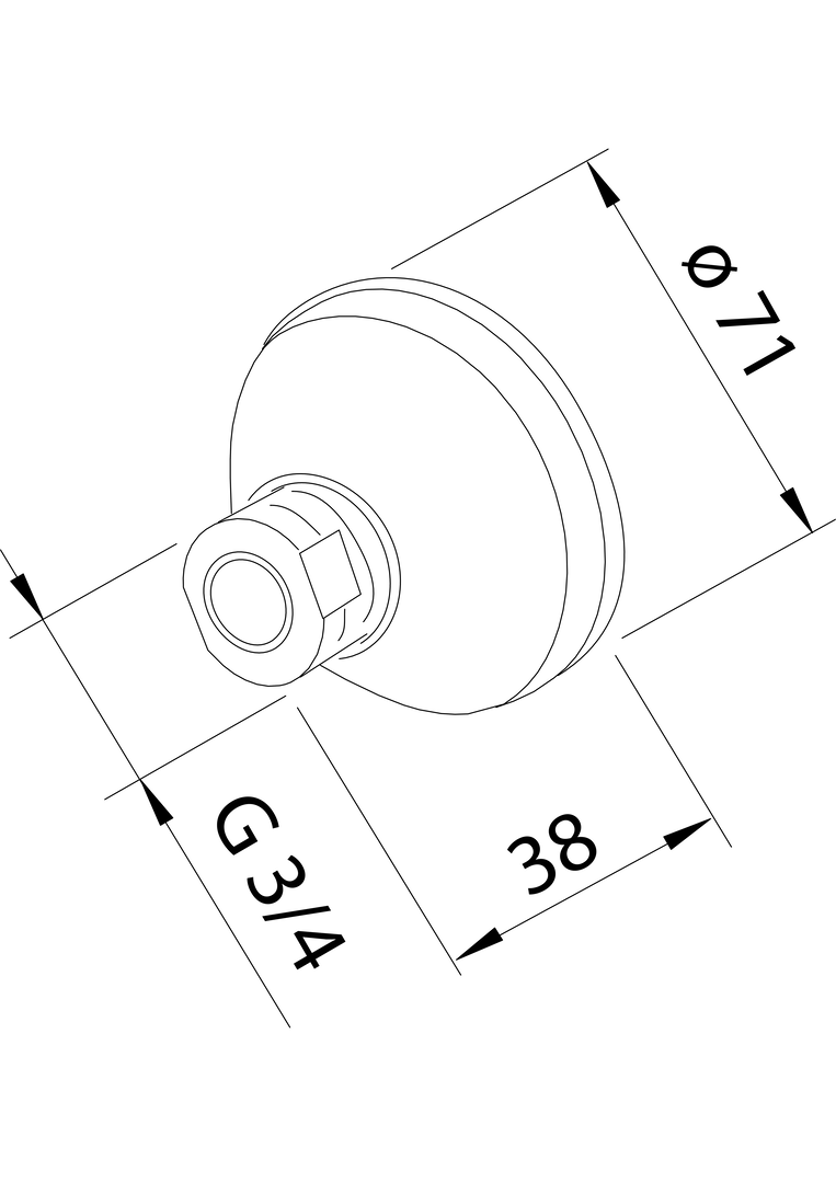 Oras - Installation coupling pair, G3/4-D12