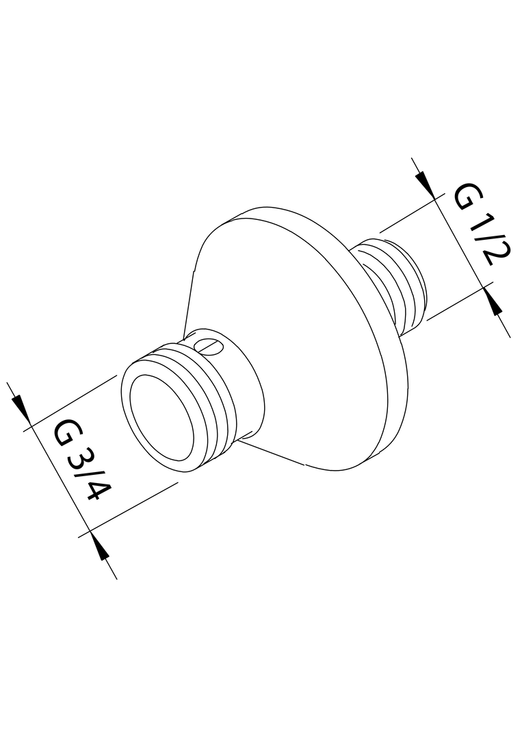 Oras - Straight connector with flange