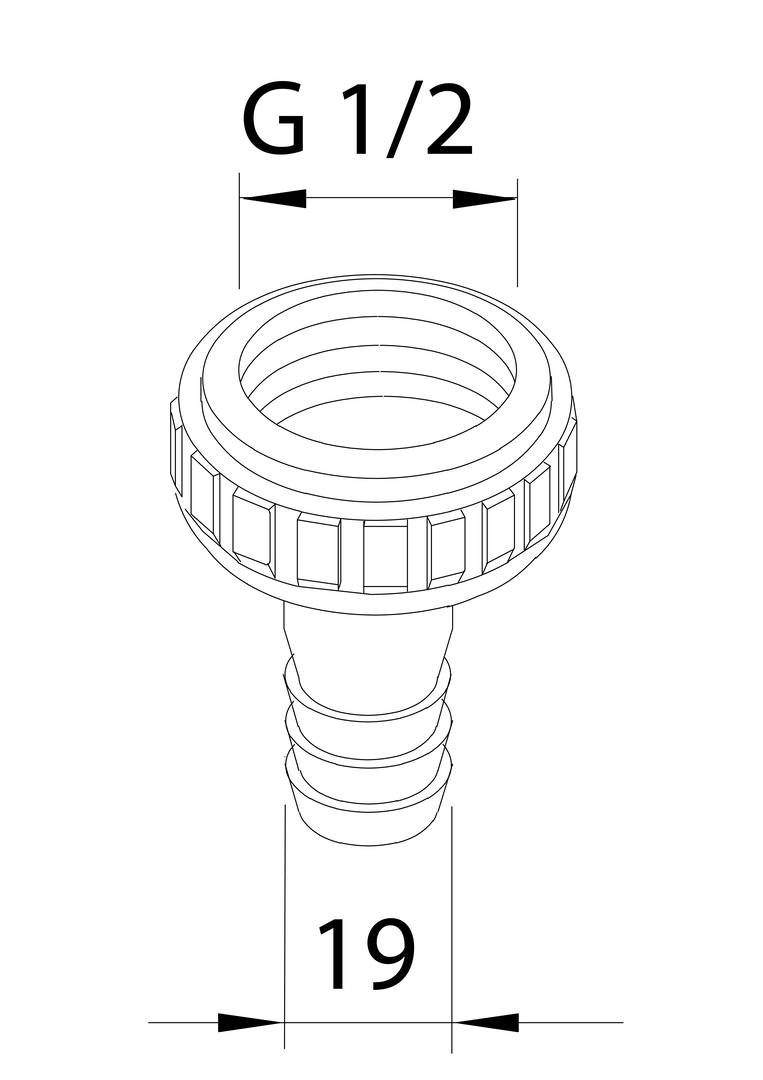 Oras - Hose coupling, G1/2, D19