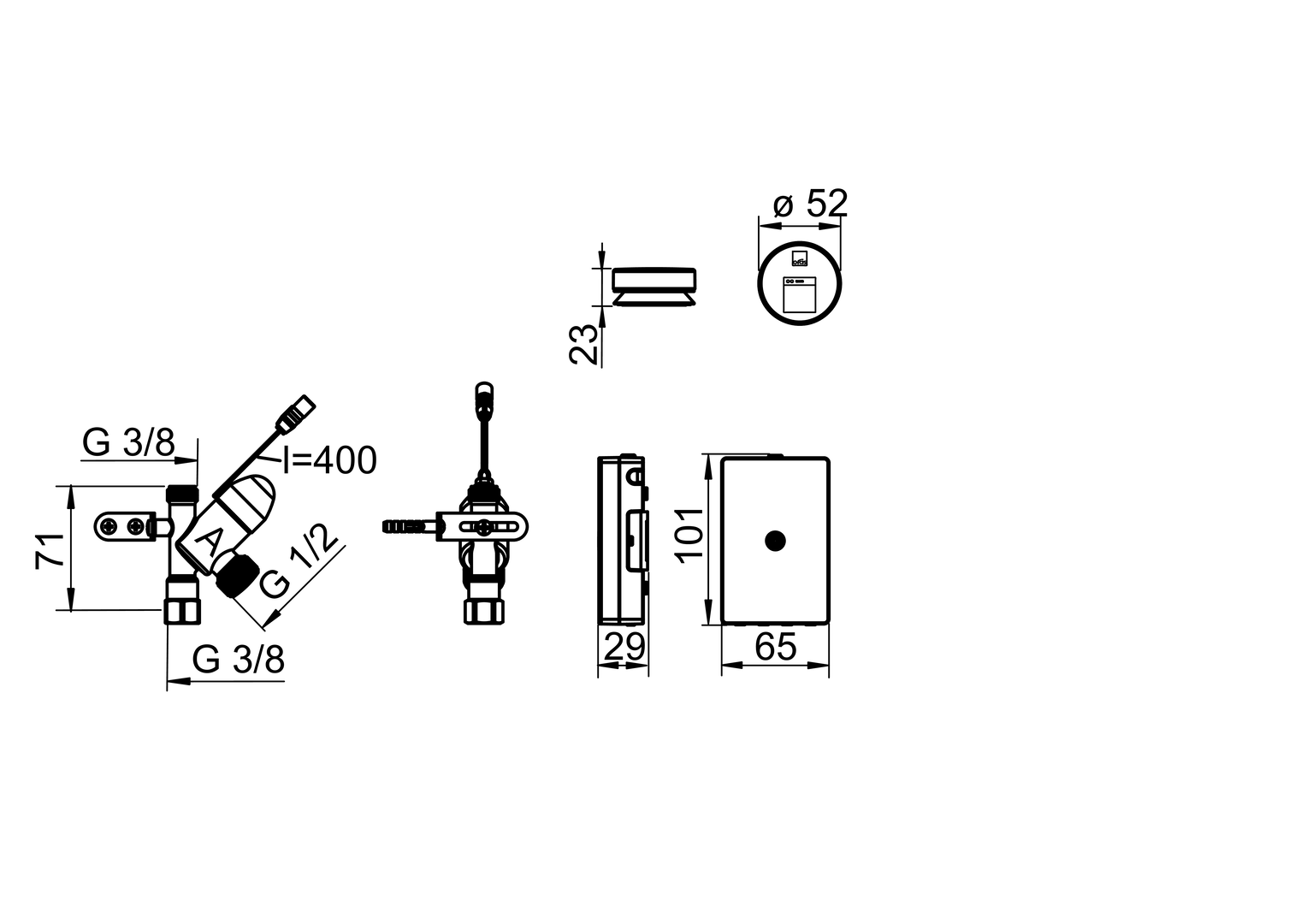 Oras - Remote valve, 3 V, Bluetooth 272100-33
