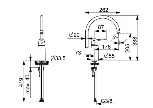 Oras Safira - Kitchen faucet 1038F