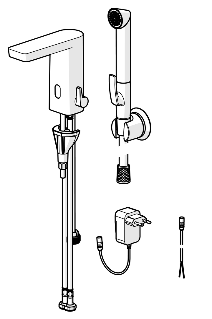 Oras Stela Safety - Washbasin faucet, 230/9 V, Bluetooth