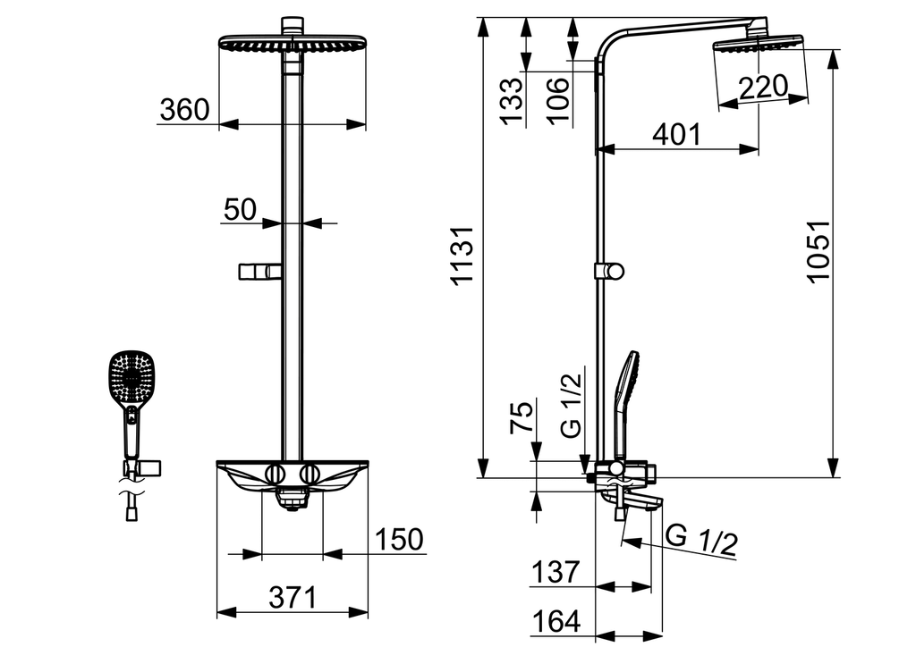 Oras Esteta - Shower system 11-01-91