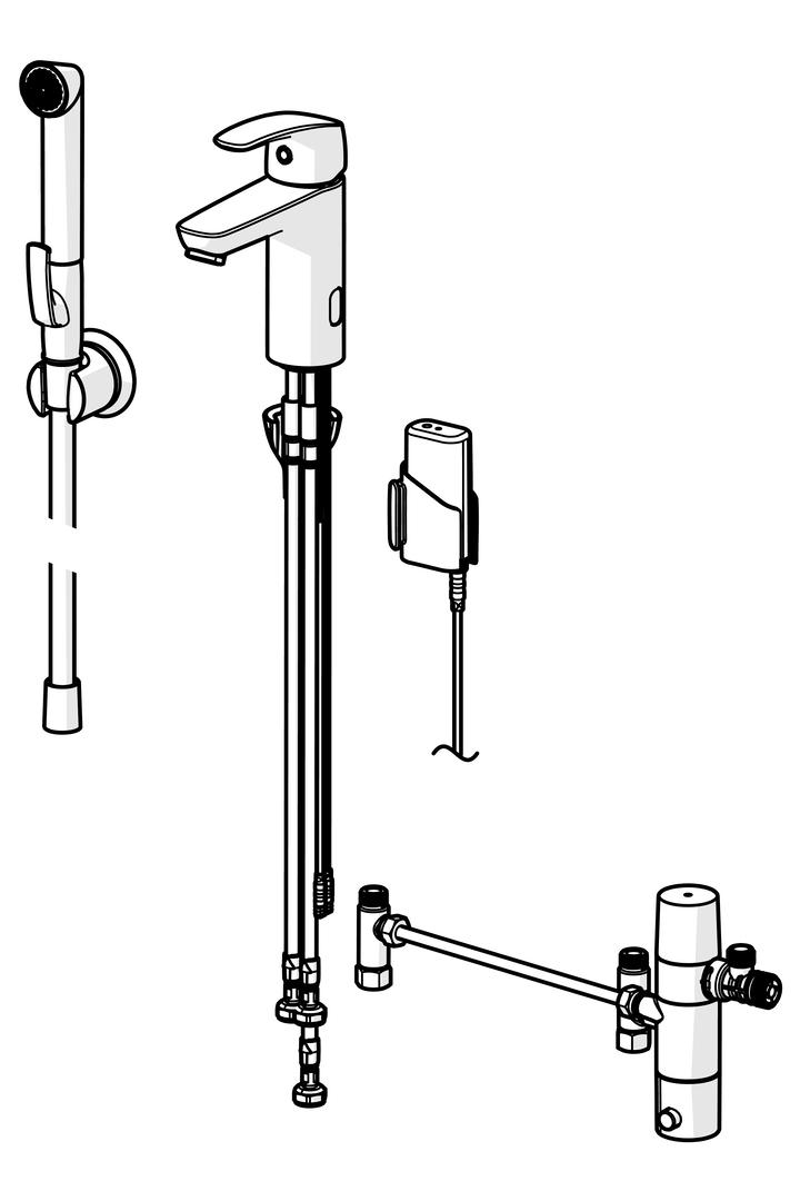 Oras Safira Hybrid - Washbasin faucet, 3 V, Bluetooth 1001FZ