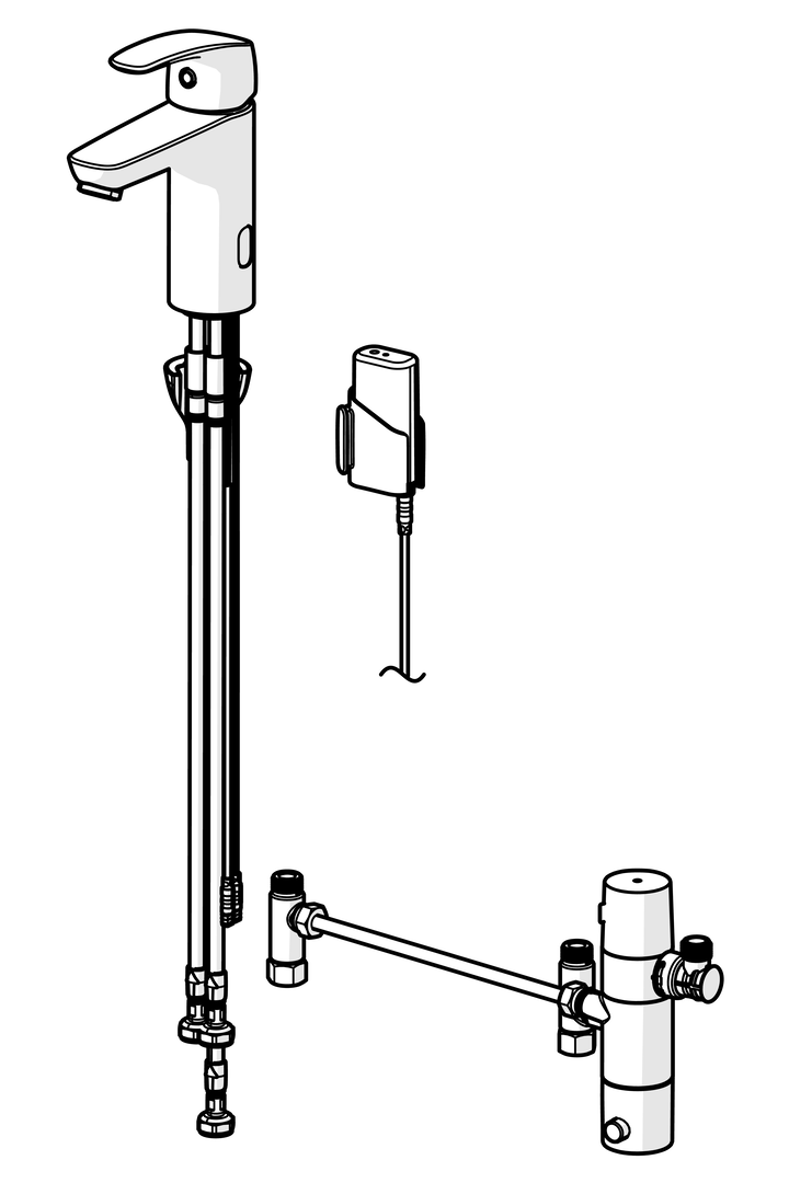 Oras Safira Hybrid - Washbasin faucet, 3 V, Bluetooth 1011FZ