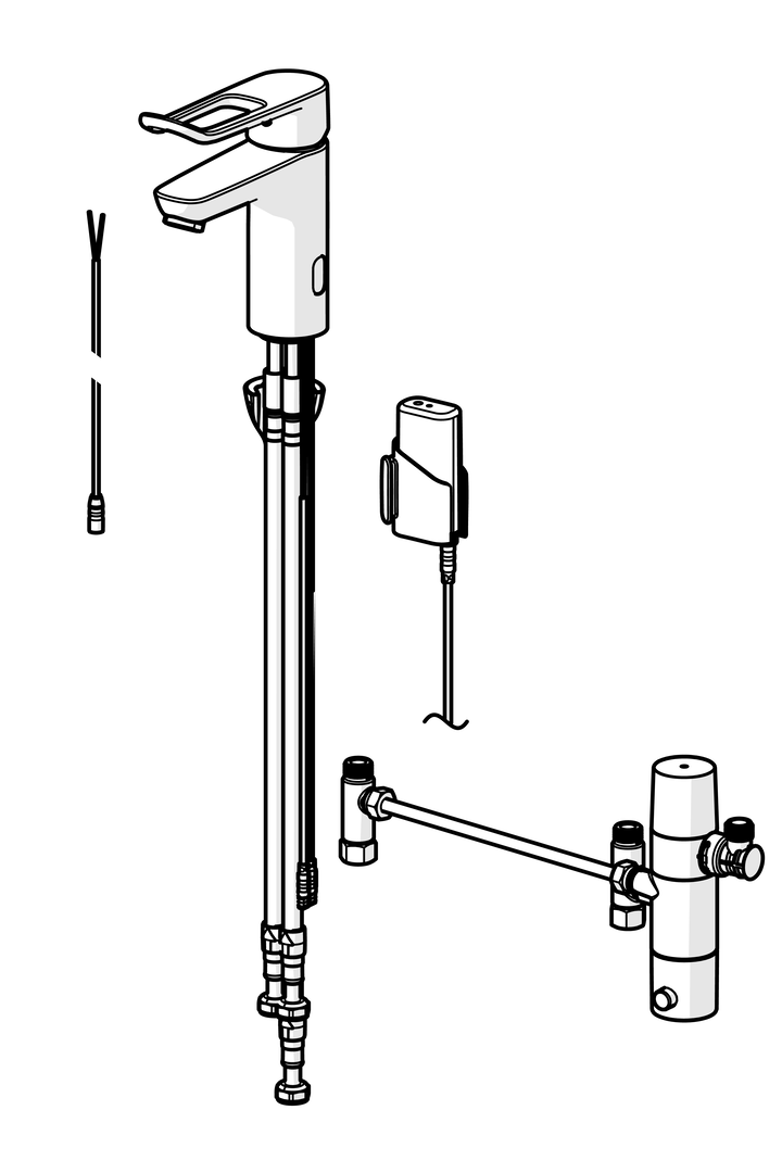 Oras Clinica Hybrid - Washbasin faucet, 3 V, Bluetooth 5611FZ