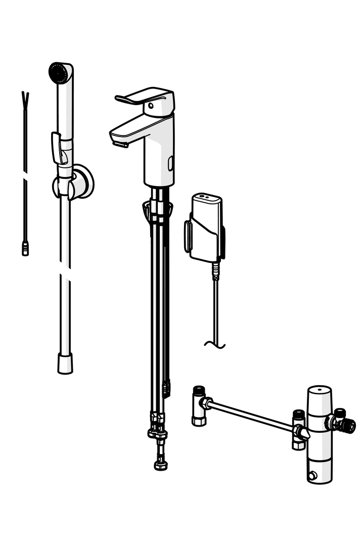 Oras Care Hybrid - Washbasin faucet, 3 V, Bluetooth 5706FZ