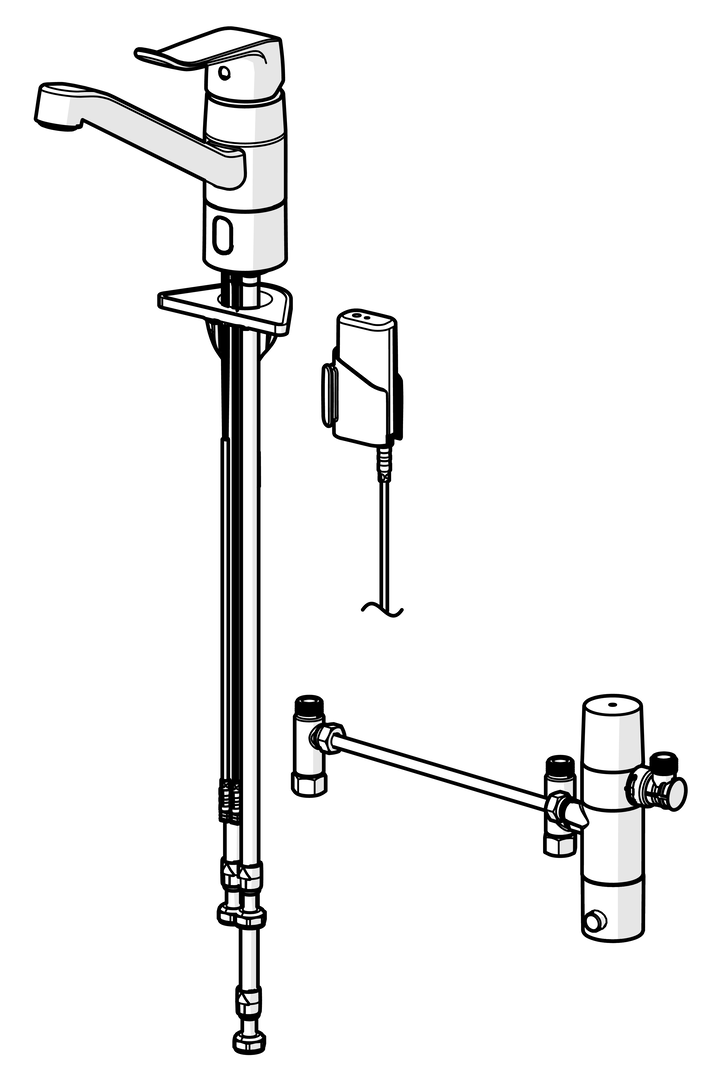 Oras Care Hybrid - Kitchen faucet, 3 V, Bluetooth 5730FZ