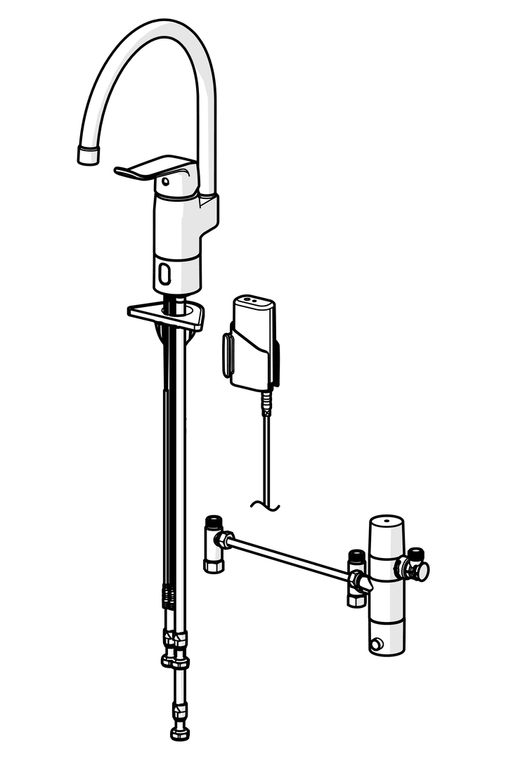 Oras Care Hybrid - Kitchen faucet, 3 V, Bluetooth 5738FZ