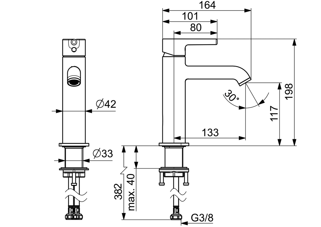 Oras Optima Style - Washbasin faucet 2605FH-33