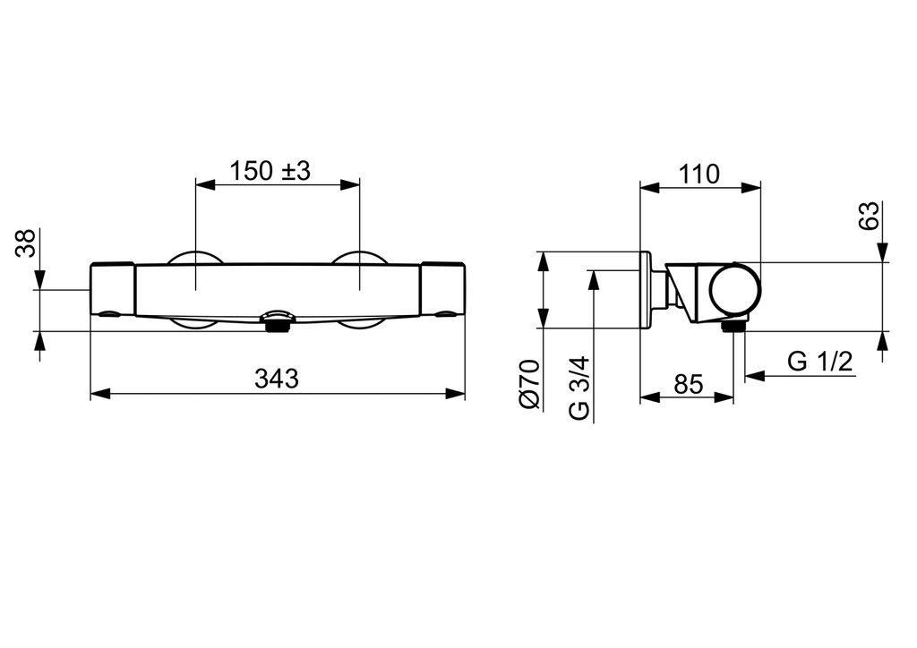 Oras Optima Style - Shower faucet 7160N-33