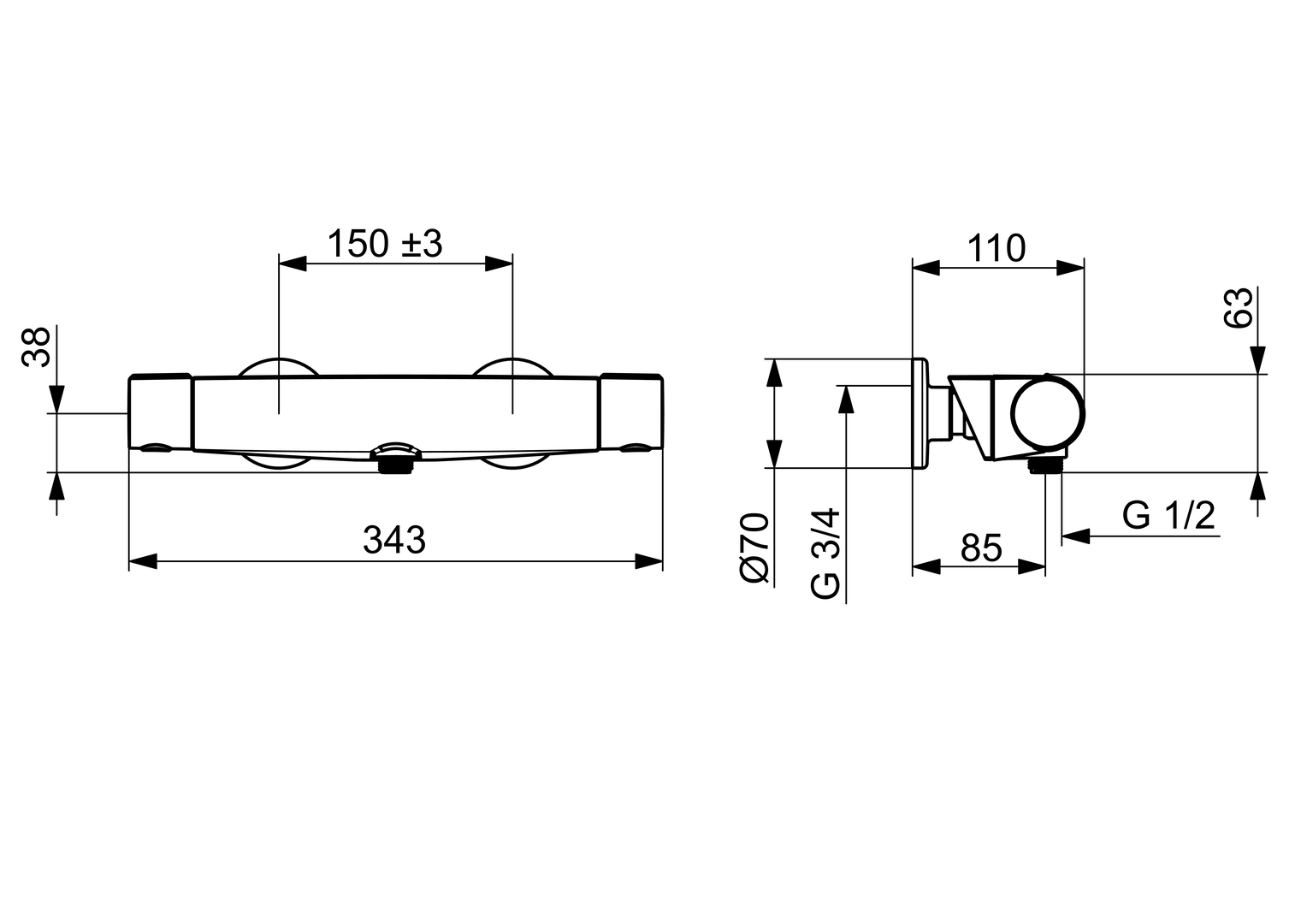 Oras Optima Style - Shower faucet 7160N-33