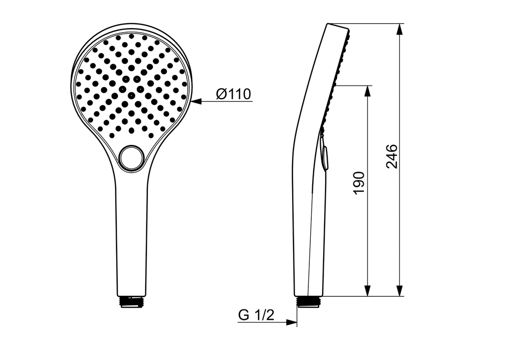 Oras Optima Style - Hand shower, d 110 mm 272020N