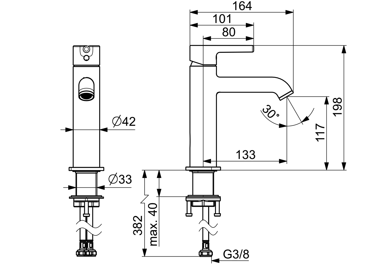 Oras Optima Style - Washbasin faucet 2605FH-81