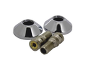 Straight connector with flange